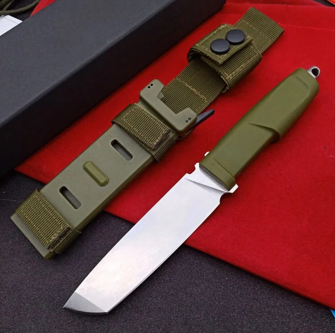 Тактичний мисливський ніж Ext. Ratia 2268C із Чохлом 22.5см Silver-Green (7_01058)