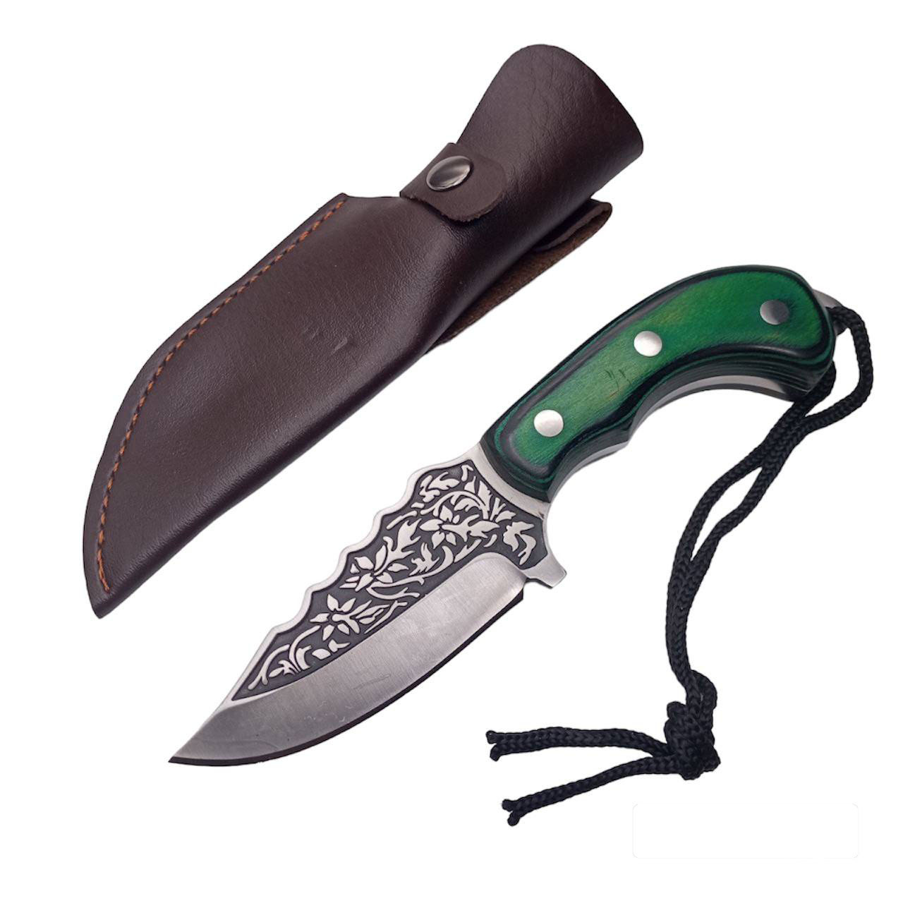 Мисливський ніж K079 2142 з Чохлом 20см Green (7_01060)