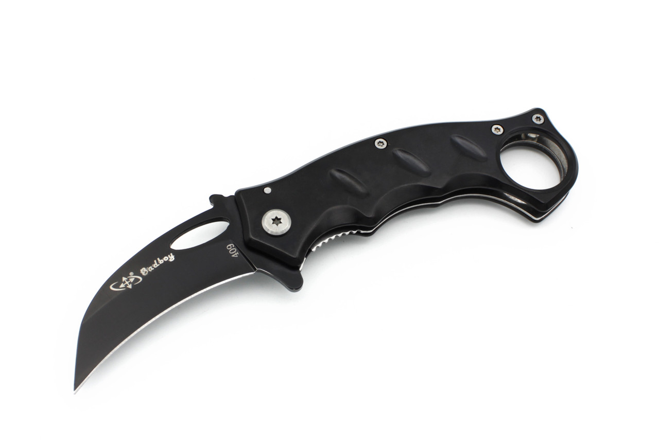 Ніж розкладний кіготь Керамбіт Bad Boy A409 12.5см Black (7_01081)