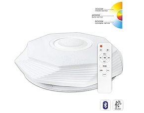 Світильник світлодіодний Biom SMART SML-R46-70-M-RGB 3000-6000K 70Вт с д/к муз. BT APP, фото 3