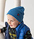 Шапка двошарова з відворотом для хлопчиків, арт. 3526, фото 3