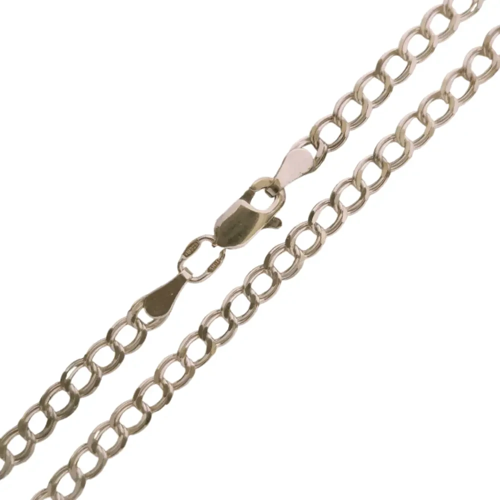 Панцирний браслет Паралель зі срібла, 4 мм 9020320504