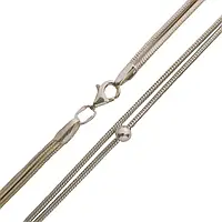 Срібний браслет Снейк подвійний з кулькою 9283110503