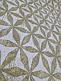Вінілові шпалери 10.05 × 1.06 м Marburg 58928, бежеві із золотистим візерунком для спальні, кабінету, вітальні, фото 5