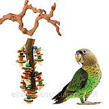 Дерев'яна іграшка для папуги (Мозика), фото 6