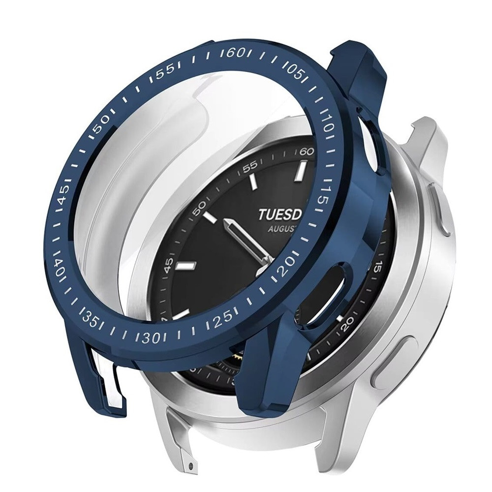 Захисний чохол для смарт годинника Xiaomi Mi Watch Color 2 з плівкою синій, фото 1