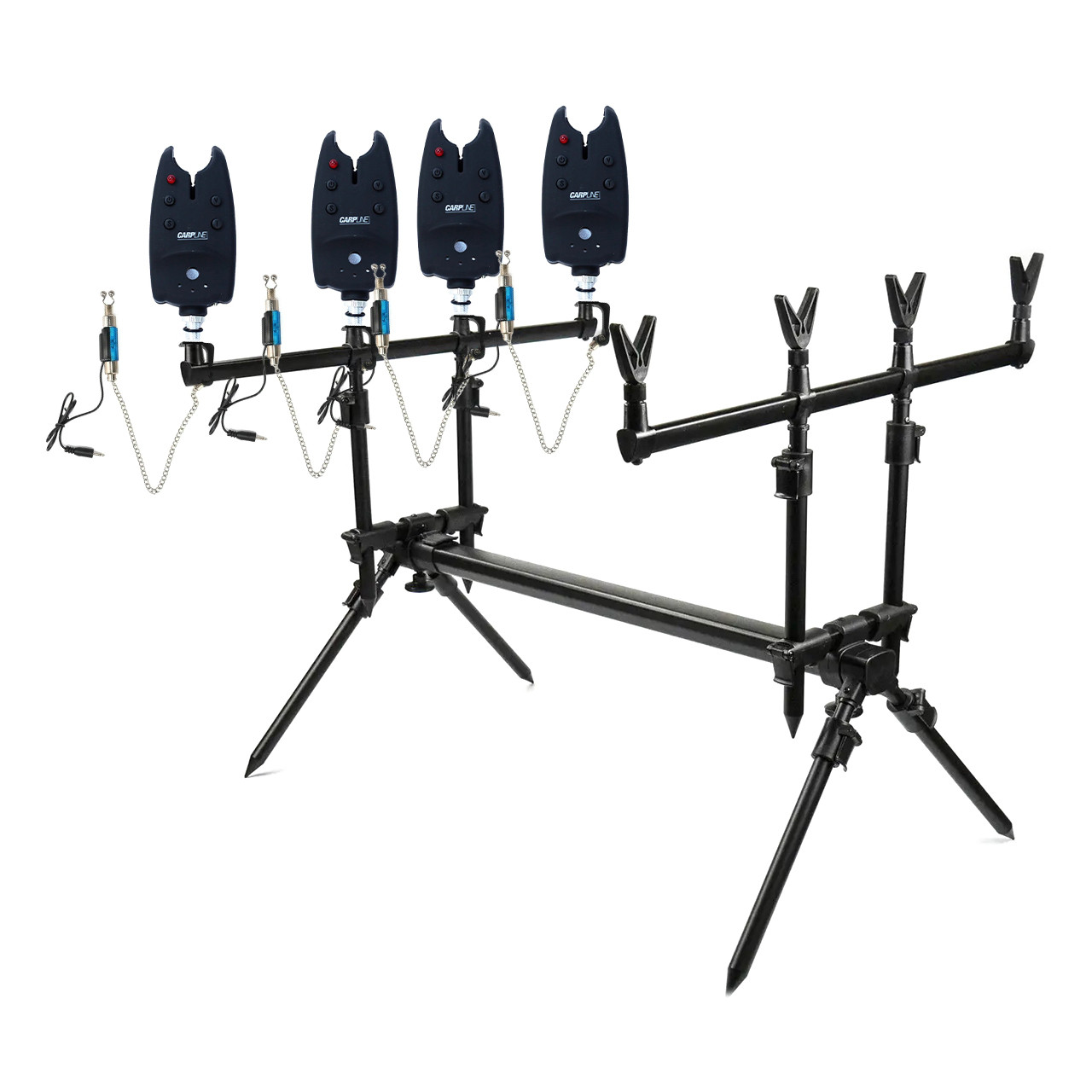 Готовий набір для риболовлі Carp Line 4+4 з Короповим Род-подом MARLINE N4 на 4 вудилища