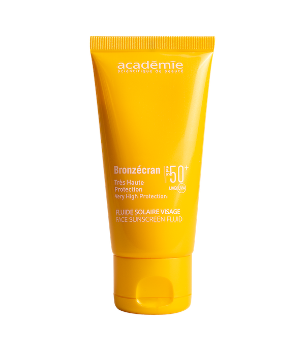 Cонцезахистний флюїд для обличчя UVA/UVB SPF 50+ / Fluide Solaire Visage SPF 50+ Academie 50 мл, фото 1