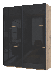Шафа-купе двохдверна Doros G-Caiser 180х60х240 см Тахо/2 Чорних скла (DRS-011042)+, фото 4