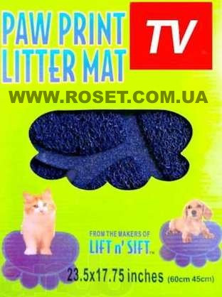 Коврик для питомца paw print litter mat (цвет синий) - фото 5 - id-p30547810