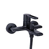 Змішувач для ванни Qtap Taurus (з душовим гарнітуром) QTTAU259BLM45662 Black Matt, фото 4