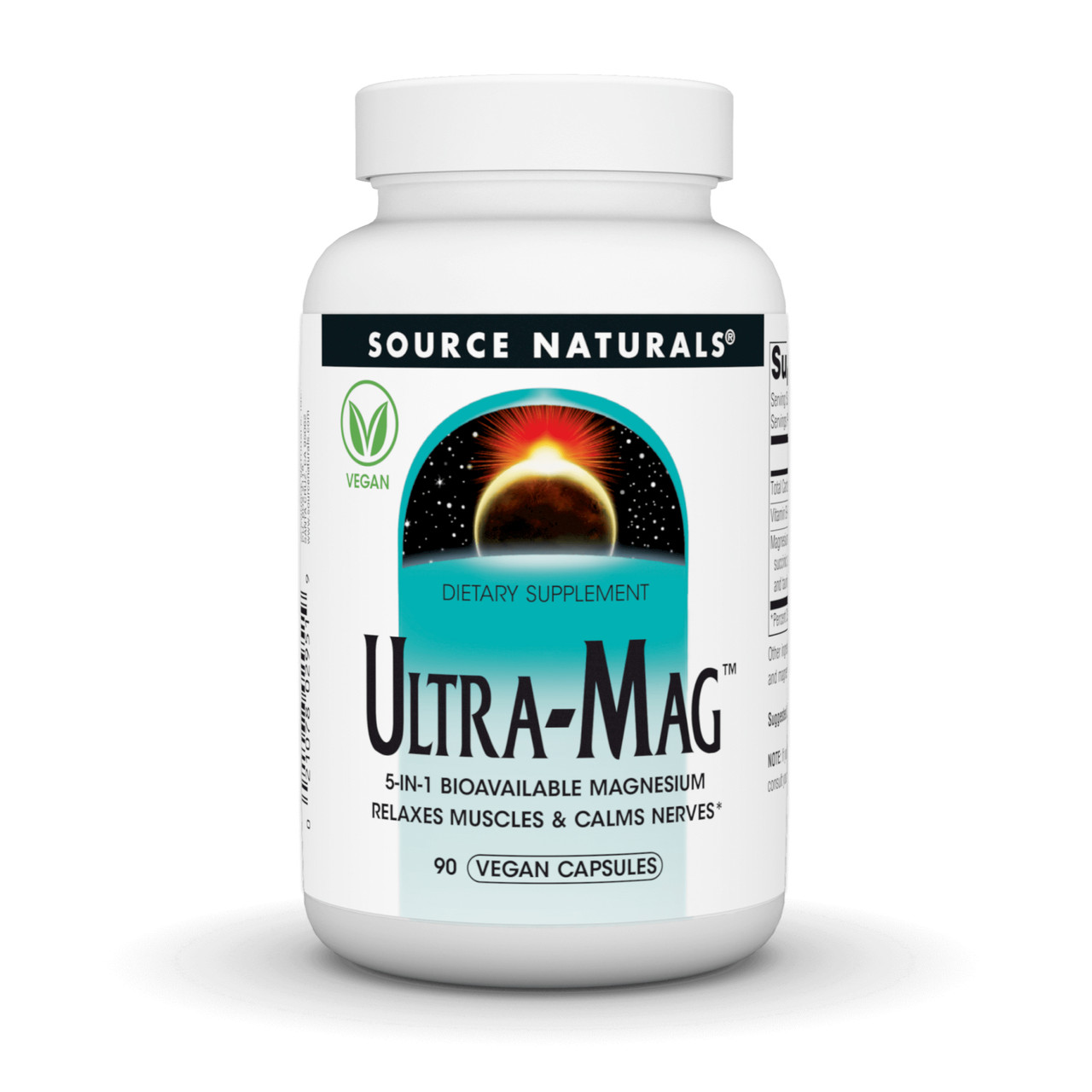 Магній Source Naturals Ultra-Mag - 90 vcaps, фото 1