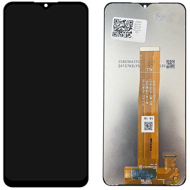 Дисплей Samsung SM-A127 Galaxy A12 (2021) у зборі із сенсором black TFT