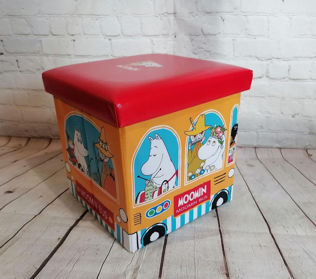 Пуф — банкетка складний для зберігання іграшок і дрібниць, Moomin