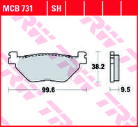 Тормозные колодки TRW / LUCAS MCB731