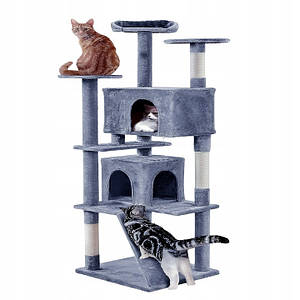 Кігтеточка будиночок для кішок 130 см сірий EDR207