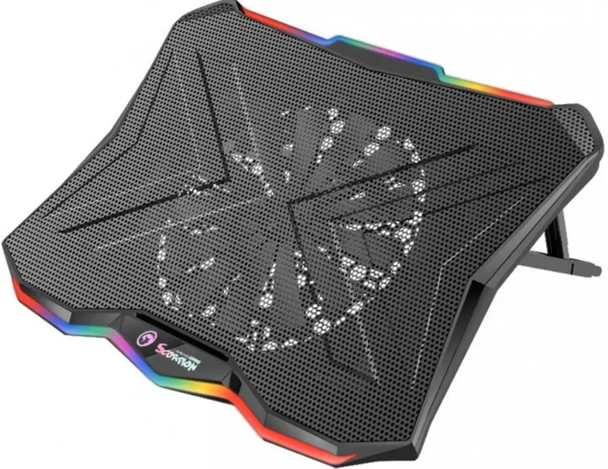 Підставка-кулер для ноутбука та телефону MARVO CoolingPad FN-40 | 2USB, 9-17.3" | Black