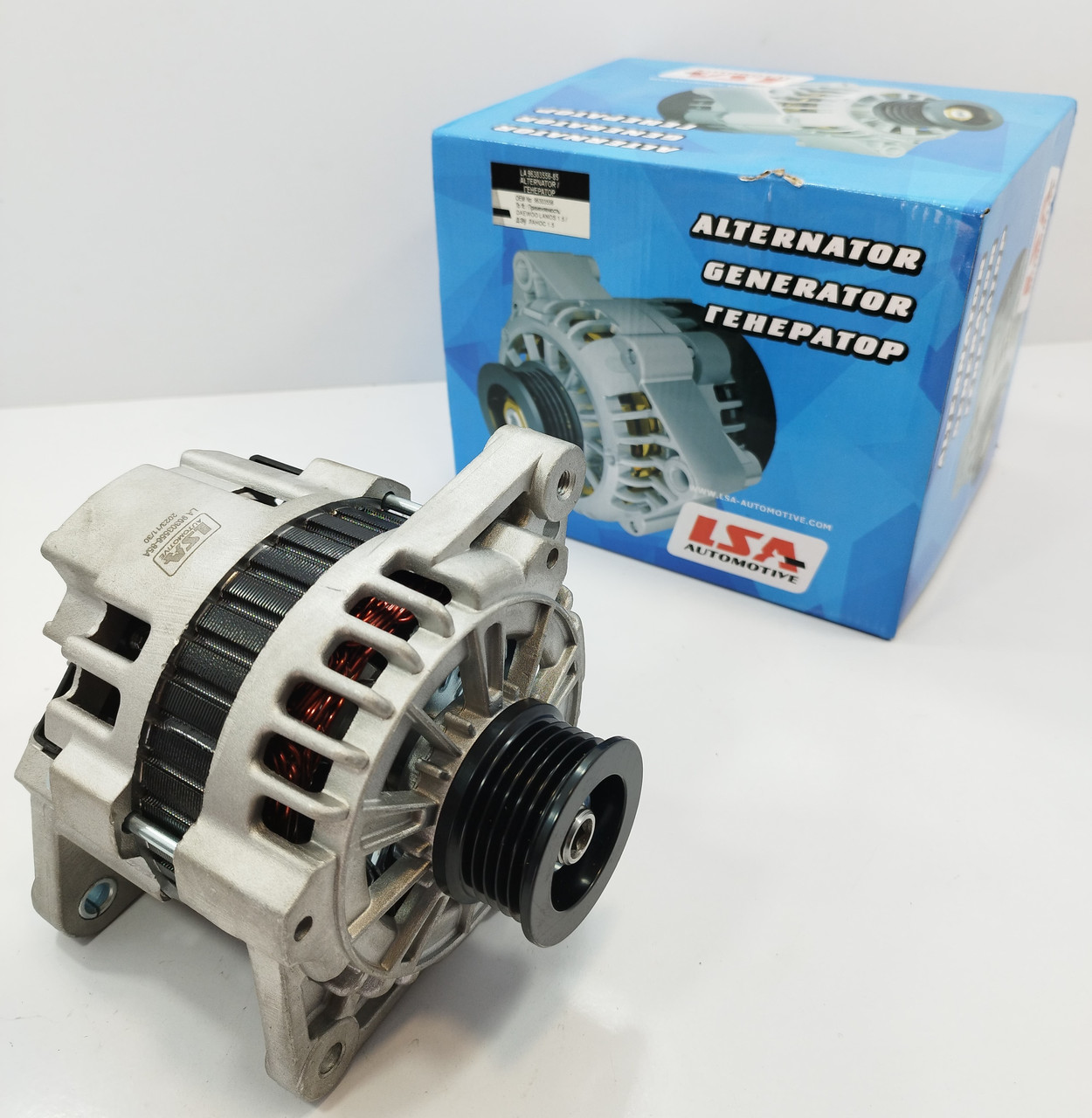 Генератор Ланос 1,5-1,6 (шків 5рк) 85А LSA Словаччина, фото 1