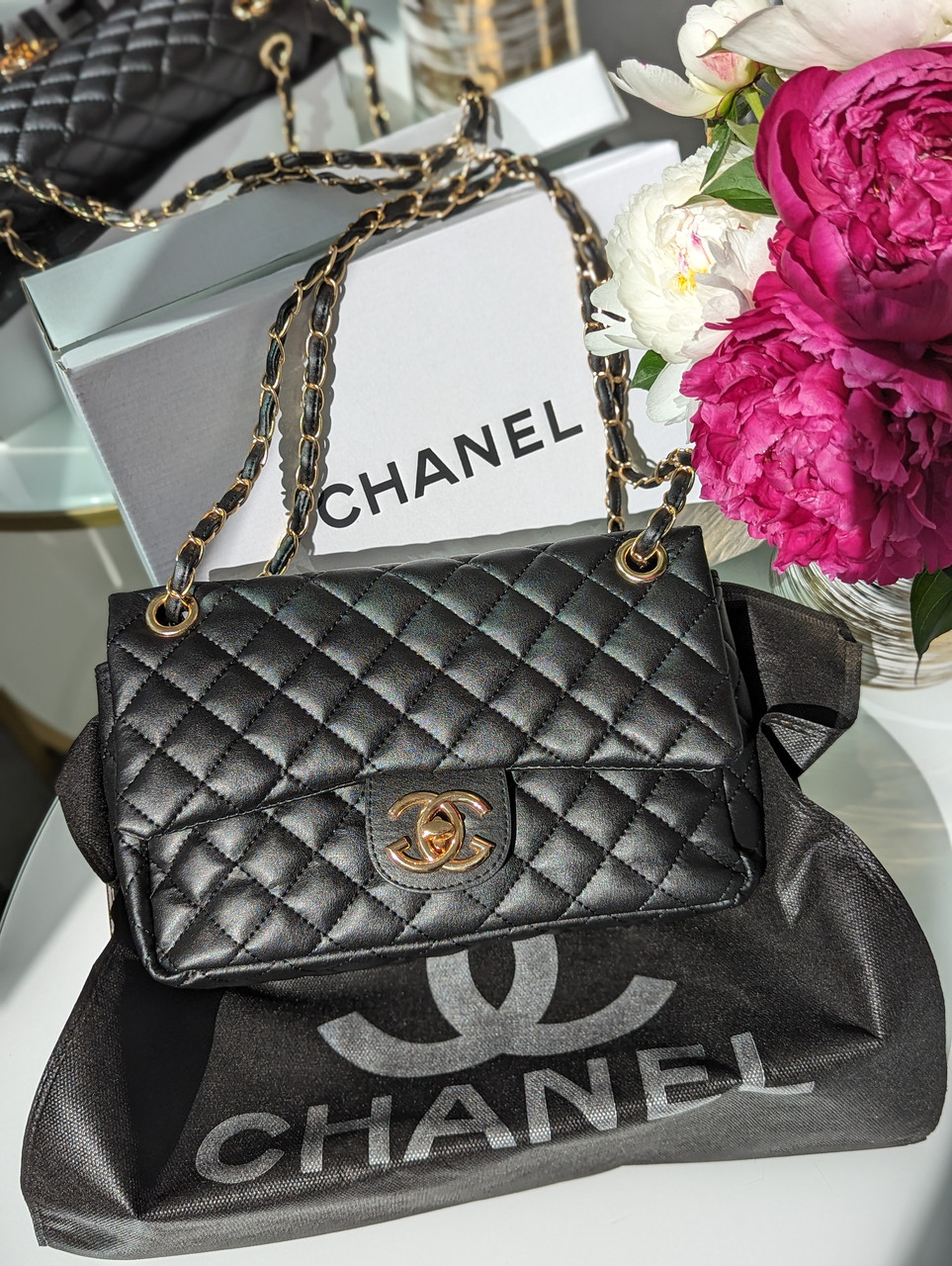 Сумка жіноча клатч Chanel середня Шанель чорний, фото 1