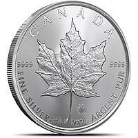 Інвестиційна монета "Канадовий Кленовий лист" 1 унція 31,1 г чистого срібла, проба 999,9 Канада, 2017
