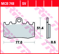 Тормозные колодки TRW / LUCAS MCB748