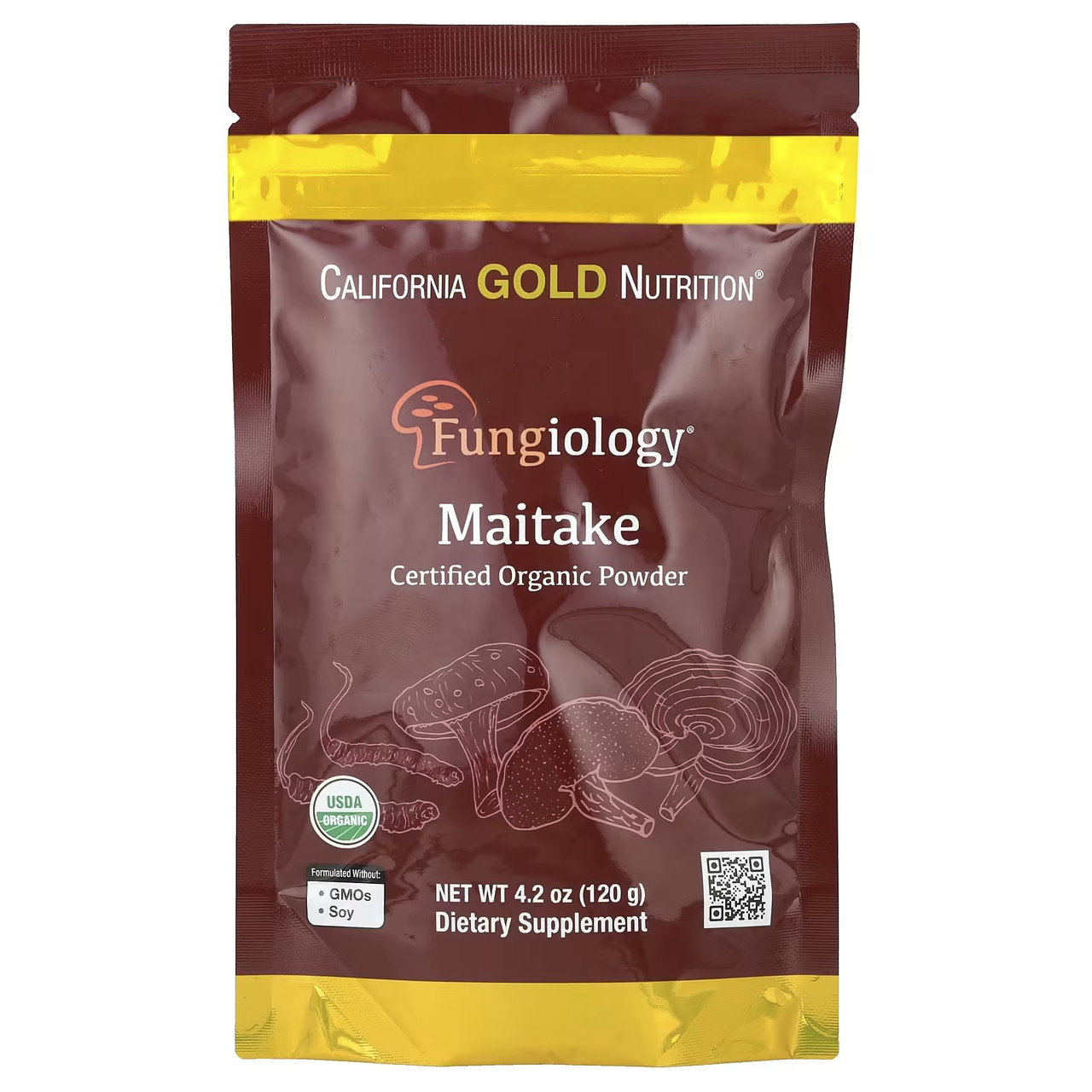 Гриб-майтаке California Gold Nutrition Fungiolody Maitake 120 г (60 порц.)
