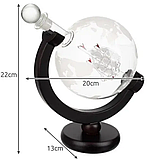 Подарунковий набір на підставці Графін - глобус - Набір для віскі Malatec 22553, фото 9