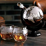Подарунковий набір на підставці Графін - глобус - Набір для віскі Malatec 22553, фото 2