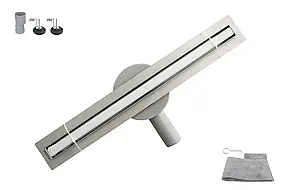 Трап душовий OCEAN-(4) із нержавіючої сталі 35*500мм під плитку