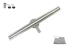 Трап душовий OCEAN-(4) із нержавіючої сталі 35*800мм під плитку