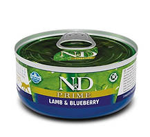 Вологий беззерновий корм Farmina (Фарміна) Grain Free Prime для кішок, з ягнятком та чорницею, 70 гр