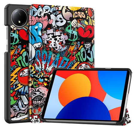 Чохол книжка Crazy Horse на Xiaomi Redmi Pad SE (8.7") 2024 / graffiti, фото 1