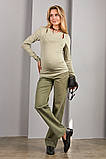 Прямі штани для вагітних Sage оливкові, фото 2
