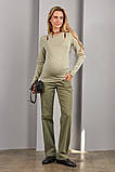 Прямі штани для вагітних Sage оливкові, фото 4