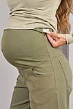 Прямі штани для вагітних Sage оливкові, фото 8