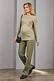 Прямі штани для вагітних Sage оливкові, фото 9