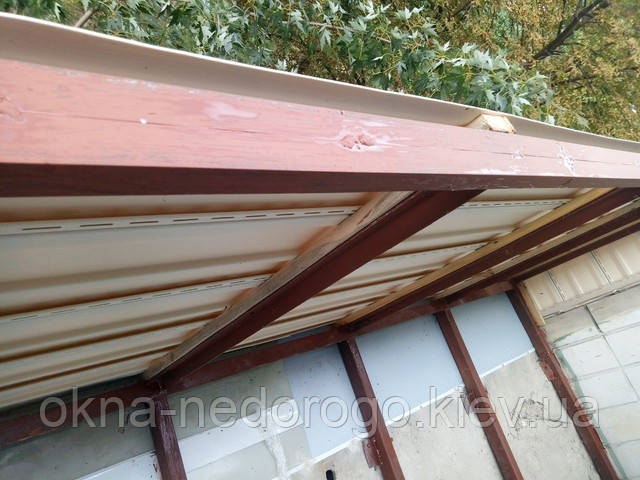 Скління балкону з розширенням по підлозі у Києві - фото роботи Вікна Недорого