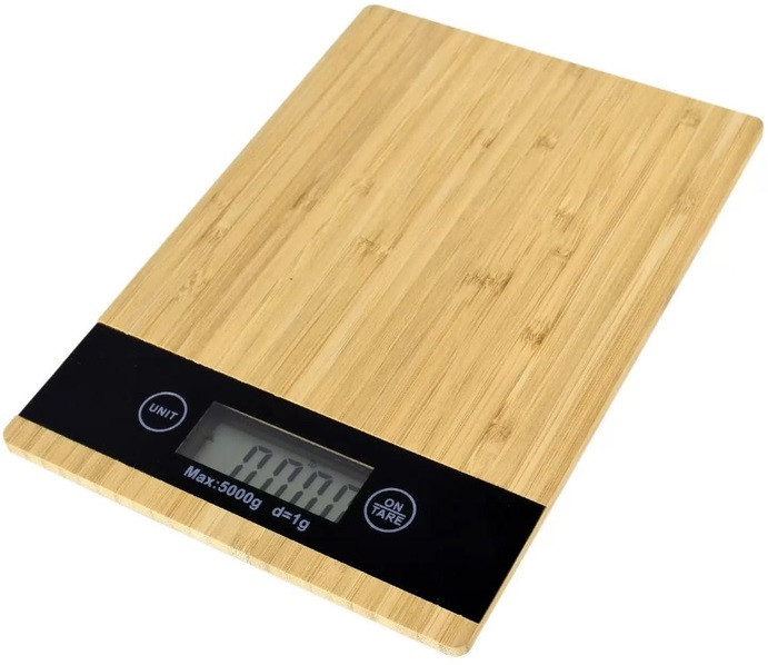 Кухонні дерев'яні ваги 5 кг 1г Electronic Kitchen Scale KE-S, фото 1