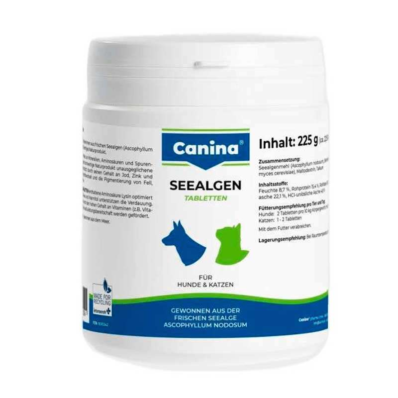 Вітаміни для собак та котів Canina (Каніна) Seealgen для шерсті з морськими водоростями 220 табл, фото 1