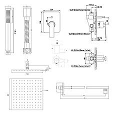 Душова система KOHLMAN EXPERIENCE 30 GRAPHITE + BOX прихованого монтажу, фото 3