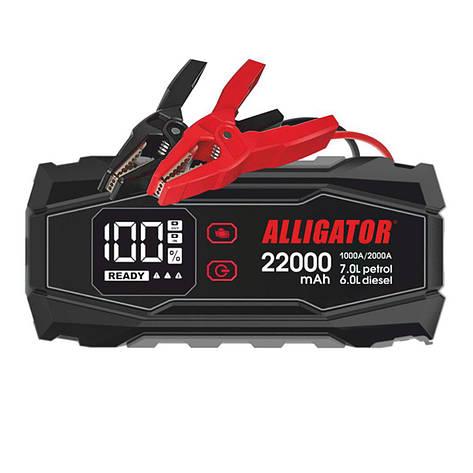Пусковий пристрій Alligator Jump Starter 1000A/2000A 22000mAh, фото 1