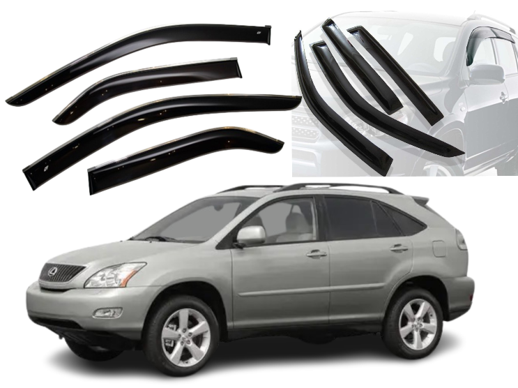 Дефлектори вікон вітровики для Lexus RX II 330 2003-2009 (скотч) VIP Китай, фото 1