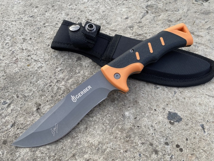 Ніж із чохлом Gerber Н-180, Gp3, якісний гострий бойовий армійський, для виживання мисливський