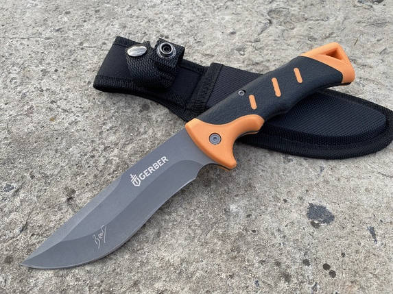 Ніж із чохлом Gerber Н-180, Gp3, якісний гострий бойовий армійський, для виживання мисливський, фото 1