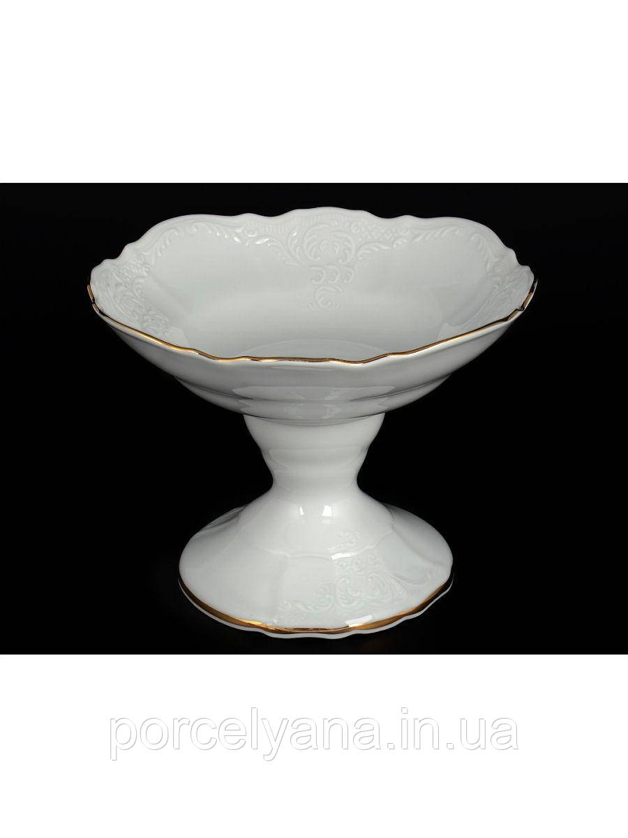 Фруктовниця на ніжці 16 см Thun Bernadotte обведення золото 311011, фото 1