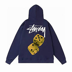 Худі темно синій LOYS Stussy FUZZY-DICE XS