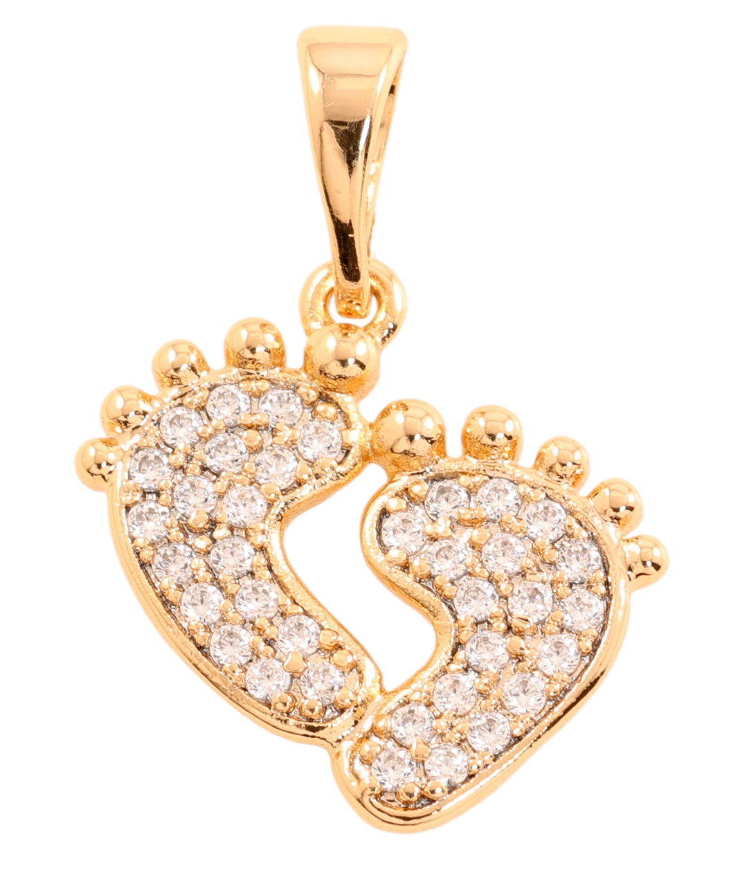 Кулон Xuping Позолота 18K "Дитячі ніжки з цирконієм" для ланцюжка до 5мм