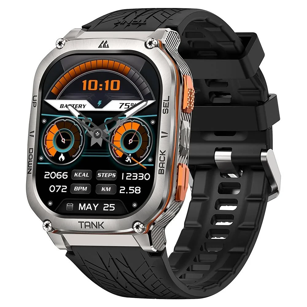 Тактичний водонепроникний смарт годинник Kospet Tank M3 Ultra Silver