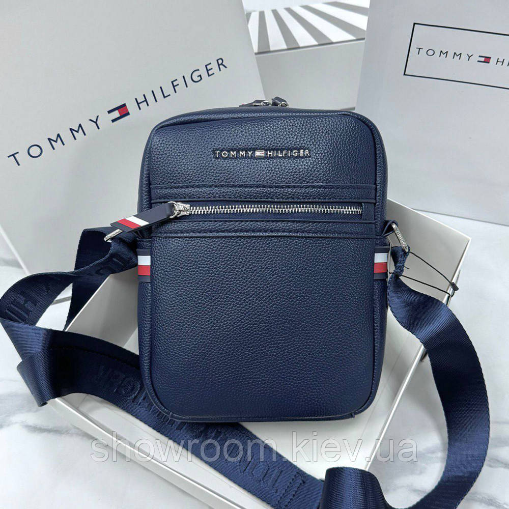 Чоловіча брендова сумка на плече TH (1016-7) синя, фото 1