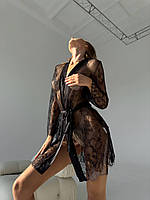 Мереживний халат. Одяг для дому. Сексуальні халати., фото 4